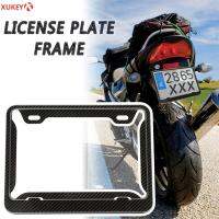 Suitable for Spain Moto Motorcycle License Plate Holder Frame Motorcycles Numbers Plates Protector Cover Carbon Fiber Stainless