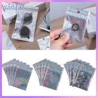 XIAHU 10Pcs ขายปลีก ซิป ซีลตนเอง ถุงบรรจุภัณฑ์ เลเซอร์ ถุง Reclosable ถุงเก็บของ