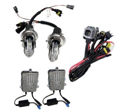 AUTO STYLE  ชุดไฟหน้ารถยนต์ H4 HID โคมไฟแกว่ง  ครบชุดพร้อมCONTROLLER ขั้วH4 H-L ค่าสี 6K 1คู่ 55W รถยนต์ทุกรุ่น