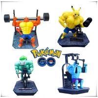 【CW】 Pokemon 17cm GK Muscular man Pikachu Charmander Squirtle Bulbasaur Action Figure Model Toys Gift for Birthday Children