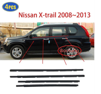 Bochang 4ชิ้นสำหรับ Nissan X-Trail 2008 2009 2010 2011 2012 2013แผ่นขอบยางติดหน้าต่างกันน้ำสายพานซีลขอบประตูด้านนอกสำหรับ X-Trail