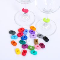 【LZ】❃  6/8/12 cores marcadores de vidro vinho tinto silicone beber copo identificação etiquetas para festa casa cozinha barra suprimentos ferramentas