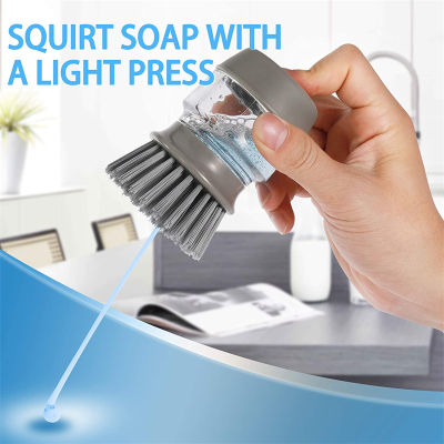 1PC Cleaning Brushes Dish Washing Tool Soap Dispenser Refillable Pans Cups Bread Bowl Scrubber Kitchen Goods Accessories Gadgets