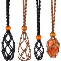 【YF】▤▣  Necklace Cord Stone Holder Crystals Healing Chakra Netted Indians Amulets