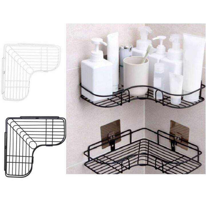 Wall Mounted Corner Storage Rack Organizer Bathroom Shelf Kitchen