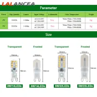 LA G9ซิลิโคนฮาโลเจนข้าวโพดหลอดโคมไฟคริสตัลไฟ LED ปรับแสงได้110V 220V 3W 5W 7W【fast】