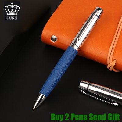 Hot Selling Best Quality PU Leather Business Metal Ballpoint Pen Twist Writing Pen School Student Pen Buy 2 Pens Send Gift Pens