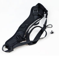 、 Quick Rapid Single Shoulder Sling Belt สายคล้องคอสีดำปรับได้สำหรับกล้อง SLR DSLR