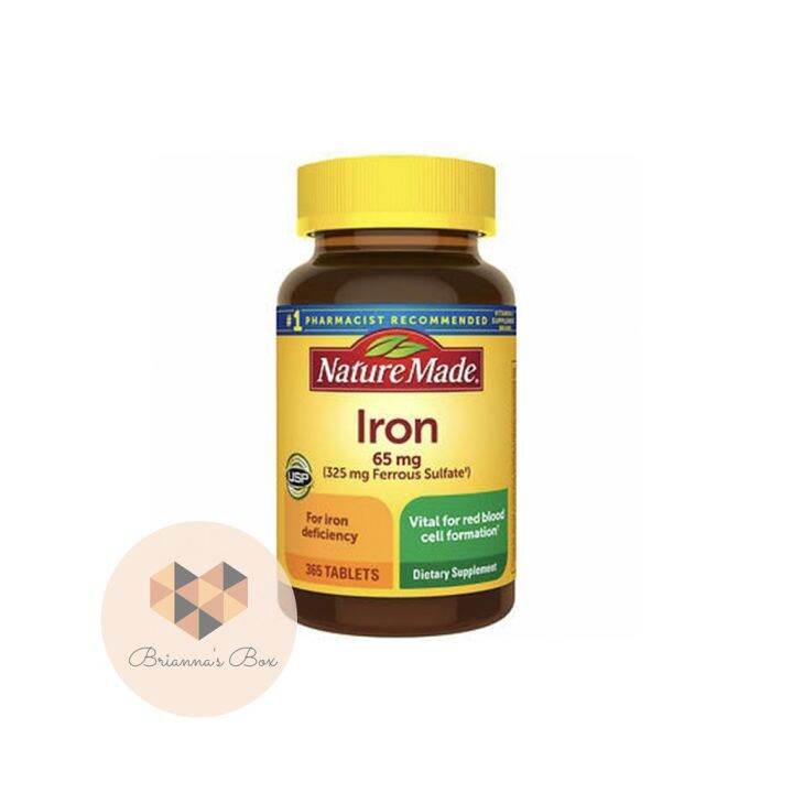 NATURE MADE IRON 65 MG 365 TABLETS | Lazada PH