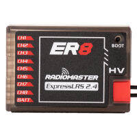 ER8 Radiomaster 2.4GHz 8CH ExpressLRS ELRS RX 100MW PWM เครื่องรับสนับสนุนแรงดันไฟฟ้า Telemetry สำหรับบังคับวิทยุ FPV เครื่องบินโดรน Glider อะไหล่ทดแทน