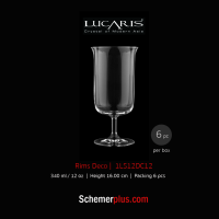 LUCARIS แก้วไวน์รุ่น RIMS DECO 340 ml. แพ็ค 6 ใบ