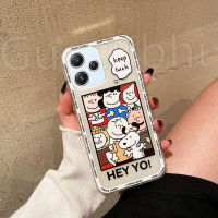 เคส Xiaomi Redmi 12 5G ป้องกันกล้องเต็มรูปแบบลายการ์ตูนน่ารักซิลิโคนใส Snoopy เคสโทรศัพท์แบบนิ่ม Redmi12 5G เคสโทรศัพท์ลายสุนัขน่ารัก