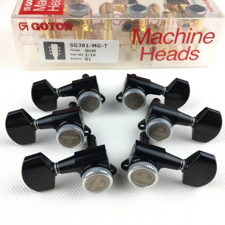 Gotoh SG381 MG-T Mécaniques Autobloquantes Guitare Électrique 3L/3R Chrome - Magnum Lock Traditional