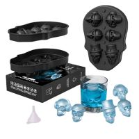 3D Skull Ice Cube แม่พิมพ์ซิลิโคนถาดน้ำแข็ง Ice Cube Maker DIY วิสกี้ค็อกเทล Ice Ball แม่พิมพ์ช็อกโกแลต Pastry Mould