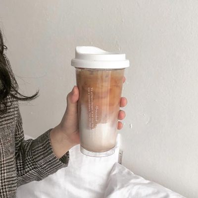 [HOT QIKXGSGHWHG 537] Kawaii ขวดน้ำพลาสติกสำหรับน้ำผลไม้นมชากาแฟ Tritan โรงเรียนรั่วหลักฐานดื่มขวดแบบพกพาสร้างสรรค์ถ้วย BPA ฟรี