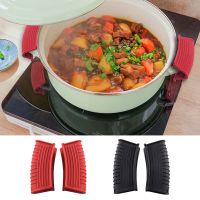 2 Packs Extra Thick Silicone Heat Resistant Pot Holder Sleeve Cast Iron Skillet Handle Covers for Pans Cast Iron Handle Cover