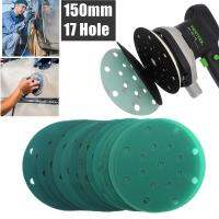 【cw】 6 Inch 150MM 17 Holes 60 2000 Grits and PET Film Aluminum Oxide Wet amp;Dry Sandpaper Sanding Disc for Car Paint ！