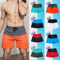 Mens Swimming Trunks Summer Swimming Fitness Shorts Mens Fashion Sports Beachwear Quick-Drying Stretch Beach Pants Trunks