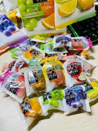 Thạch hoa quả orihiro nhật bản túi 240gram - 12 miếng các vị - ảnh sản phẩm 3