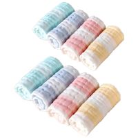 ۩∈ 4 Pcs/Set Baby Infants Feeding Bibs Absorbent Soft Cotton Burp Cloth Toddler Saliva Towel Handkerchief Scarf Washcloth