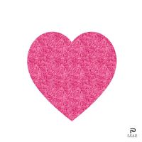 PRAW พรมวงกลม พรมขนสั้น กันลื่น แนบสนิทพื้น ดีไซน์ HEART-SH ROSE PINK ขนาด 75x75 cm