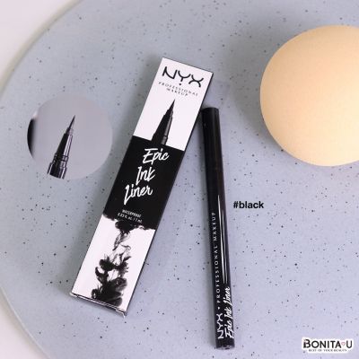 BONITA U ❤️ NYX Professional Makeup Epic Ink Liner 1 ml . EIL01 Black อายไลน์นอร์ กันน้ำ