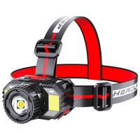 Multi-Function Outdoor LED Head-Mounted USB Charging Zoom Induction Headlight Outdoor Adventures Camping Flashlight