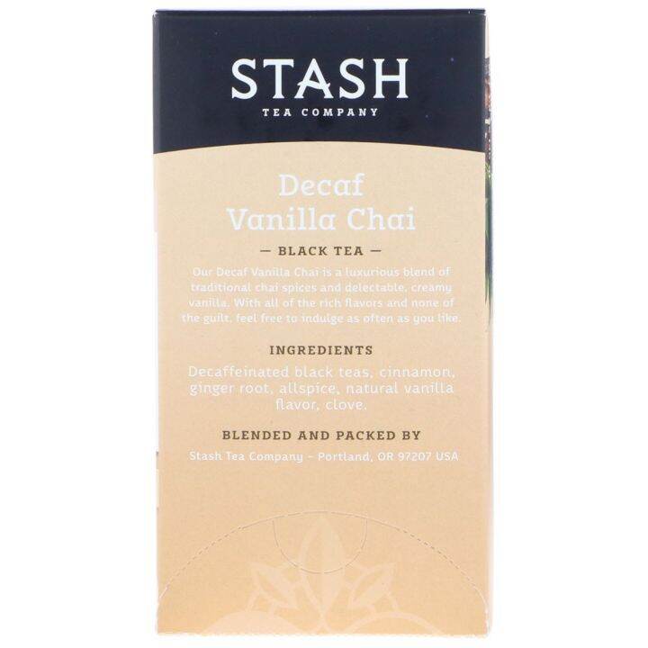 ชาดำไม่มีคาเฟอีน-stash-black-tea-decaf-vanilla-chai-18-tea-bags-ชารสแปลกใหม่ทั้งชาดำ-ชาเขียว-ชาผลไม้-และชาสมุนไพรจากต่างประเทศ-กล่องละ18ซอง-พร้อมส่ง