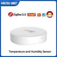 Tuya  ZigBee สมาร์ทความชื้นและอุณหภูมิ Sensor ความปลอดภัยในบ้านไร้สายระบบควบคุมอัตโนมัติอุณหภูมิความชื้นเซนเซอร์  ทำงานร่วมกับ Gateway