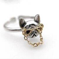 New Unique Cute Pug Open Copper Ring Men and Women Fashion Personality Street Rock Party Jewelry Accessories