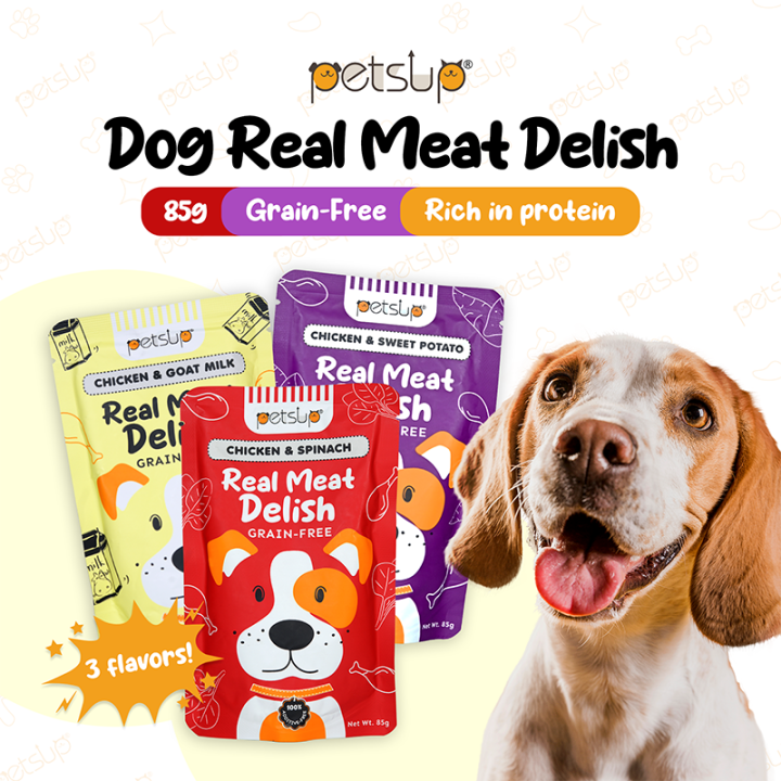 Petsup 85g Dog Wet Food Dog Treats Dog Puppy Wet Food Pack Fresh Natural Organic Real Meat