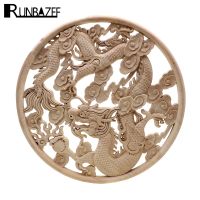 RUNBAZEF Carved Decal Woodcarving Corner Applique Furniture Door Wooden Cabinet Decoration Decorative Wood Vintage Home Decor