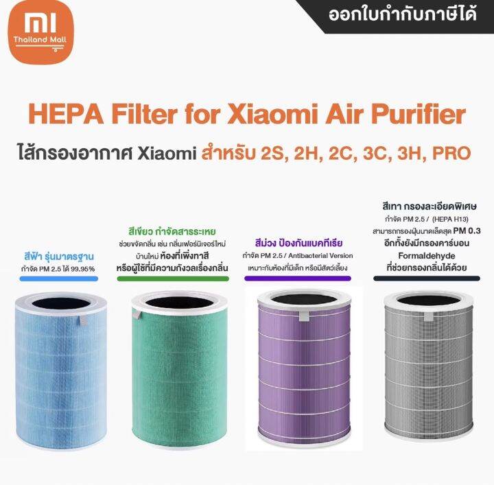 kyfamily-ของแท้-100-จาก-xiaomi-xiaomi-mi-mijia-air-purifier-filter-3c-pro-3h-2s-2h-ไส้กรองอากาศ-hepa-151-คะแนน