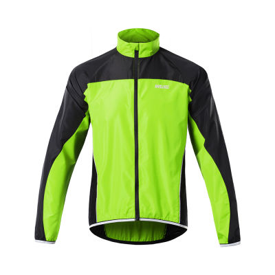 ARSUXEO Cycling Jacket Men Windproof Waterproof Mtb Bike Windbreaker Long sleeve Lightweight Sports Clothes Reflective 016