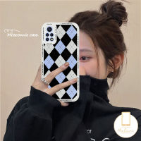 MissConnie กรณีแบบกริด Infinix 12pro 10 11S 10 9 12 Play 12i ร้อน8 20 20S 11S 10S Nfc 10 Lite Smart 4 6 5 Plus Note 10 11 12 Pro 12 2023เคส Tpu นิ่มที่ห้อยเพชรใสตกแต่ง