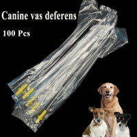 100PCS แกะแพะ Canine Clinic Semen ฉีดท่อสุนัขประดิษฐ์ Insemination Tube Catheter พลาสติก Vas Deferens