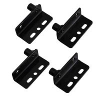 2/4Pcs Pivot Hinges Black Heavy Duty Concealed Shaft Door Hinges with Bushing for Wood Doors Drawers Furniture Cabinet Wardrobe Door Hardware Locks