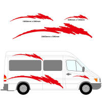 2m Motorhome Vinyl Stripes Graphics Kit Stickers Decals Set Camper Van RV Caravan Travel Trailer Horsebox car styling