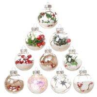 10Pcs Shatterproof พลาสติก Christmas Ball เครื่องประดับ Xmas Baubles แขวนจี้บ้านปีใหม่ Xmas Tree Decoration