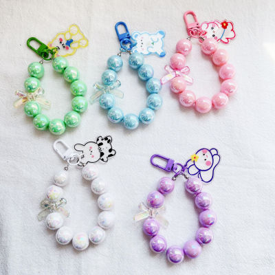 Girl Hanging Chain DIY Jewelry Creative Gifts Bear Pendant Key Chain Key Buckle Mabei Beaded Chain