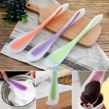 Hot Universal Heat Resistant Integrate Handle Silicone Spoon Scraper  Spatula Ice Cream Cake Kitchen Convenience Tool Utensils