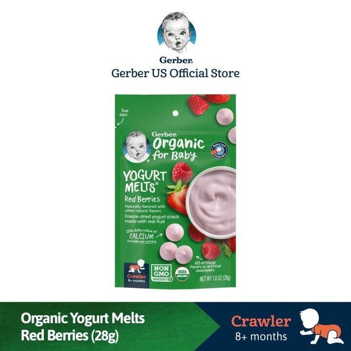 Gerber Organic Yogurt Melts Red Berries 28G Lazada PH