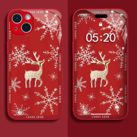 โทรศัพท์เคสสำหรับหัวเหว่ย NOVA7 NOVA7SE NOVA8 NOVA9 NOVA9SE P30 P30PRO P40 P40PRO P50 P50PRO MATE30 MATE30PRO MATE40 MATE40PRO MATE50 MATE50PRO น่ารักฤดูหนาวกวางคริสต์มาสโลหะเคลือบโทรศัพท์กรณี