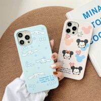 BOUND （in stock）สำหรับ iPhone 7/8plus XR Apple 11 12 13PRO MAX IMD เคสโทรศัพท์ Soft TPU การ์ตูน น่ารัก Cinnamoroll Mickey Minnie กันฝุ่นกันกระแทกฝาครอบป้องกัน