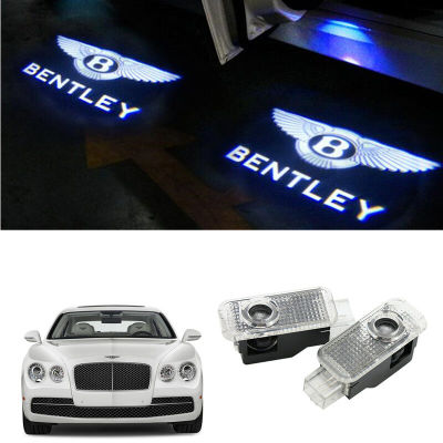 ไฟ LED ติดประตูรถยนต์รูปผีสำหรับเบนท์ลีย์โปรเจคเตอร์ไฟโลโก้ Bentley ลายหลอดเลเซอร์2ชิ้น