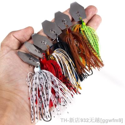 hot【DT】◎✐❏  1pcs Fishing Lures 100mm 11g Metal Bait With Rubber Skirt Artificial Wobbler Buzzbait Jigging Spinner Pike