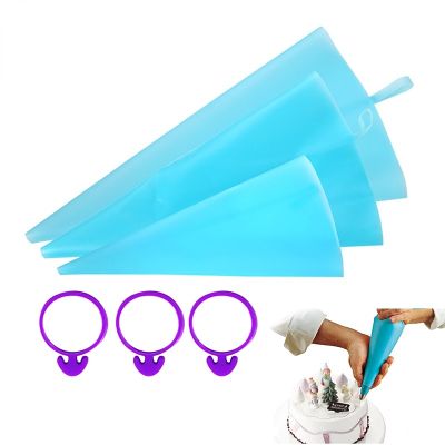 ❁● 6pcs Pastry Bags Reusable Piping Silicone Icing/Frosting Diy Professional Cake Decorating Tools