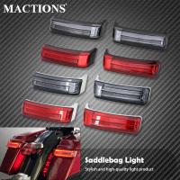 2X รถจักรยานยนต์ไฟไฟเลี้ยว LED Saddlebag เบรคแสงสำหรับ Harley นักบิดเจ้าถนนถนน FLHR จำกัด CVO 2014-2022