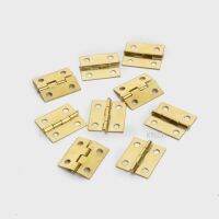 10Pcs 24x16mm Small Mini Antique Brass Golden Jewelry Chest Gift Wine Wood Music Box Case Hinge Dollhouse Door Screw