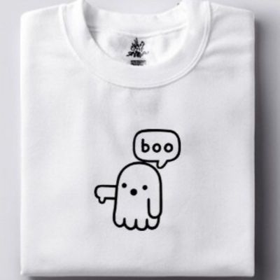 BOO AESTHETIC TEES MINIMALIST STATEMENT T-SHIRT UNISEX COD